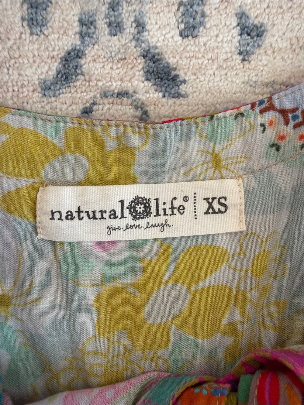 Natural Life Boho Floral Patchwork Women’s Sundress - Picture 2 of 5
